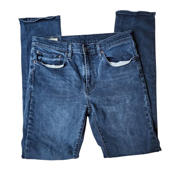 Levis Premium 511 Jeans Mens Size 34x34 Dark Blue Straight Leg - Picture 1 of 14